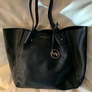 Andrew Marc 'Marc NY' black genuine leather tote/shoulder bag
